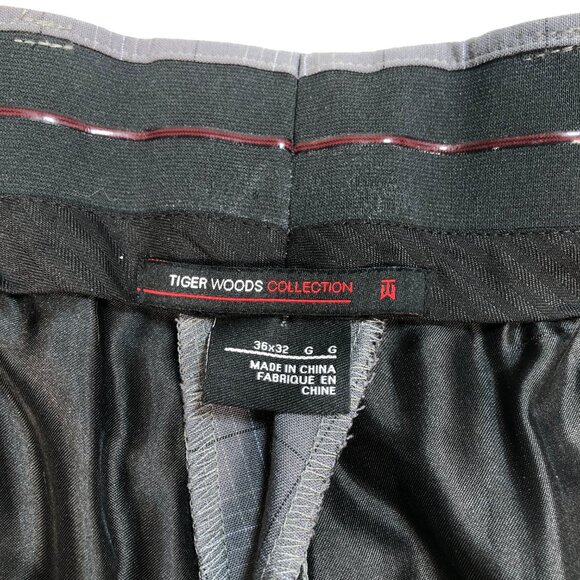 Nike Pants Men's 36x32 Gray Tiger Woods Collection Plaid Golf Performance - Picture 3 of 15